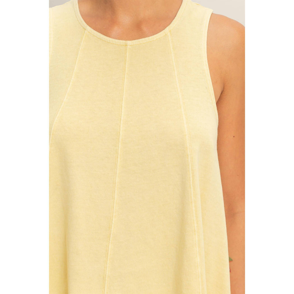Sleeveless Round Neck Top & Shorts Set