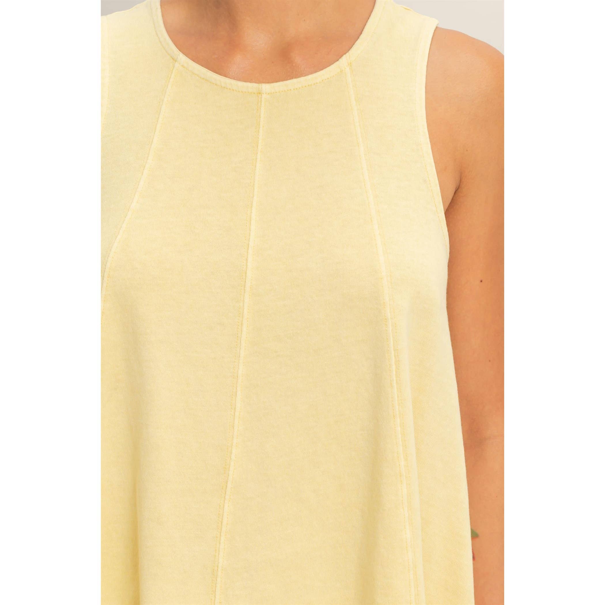 Sleeveless Round Neck Top & Shorts Set