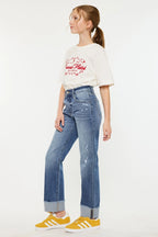 High Rise Straight Jeans