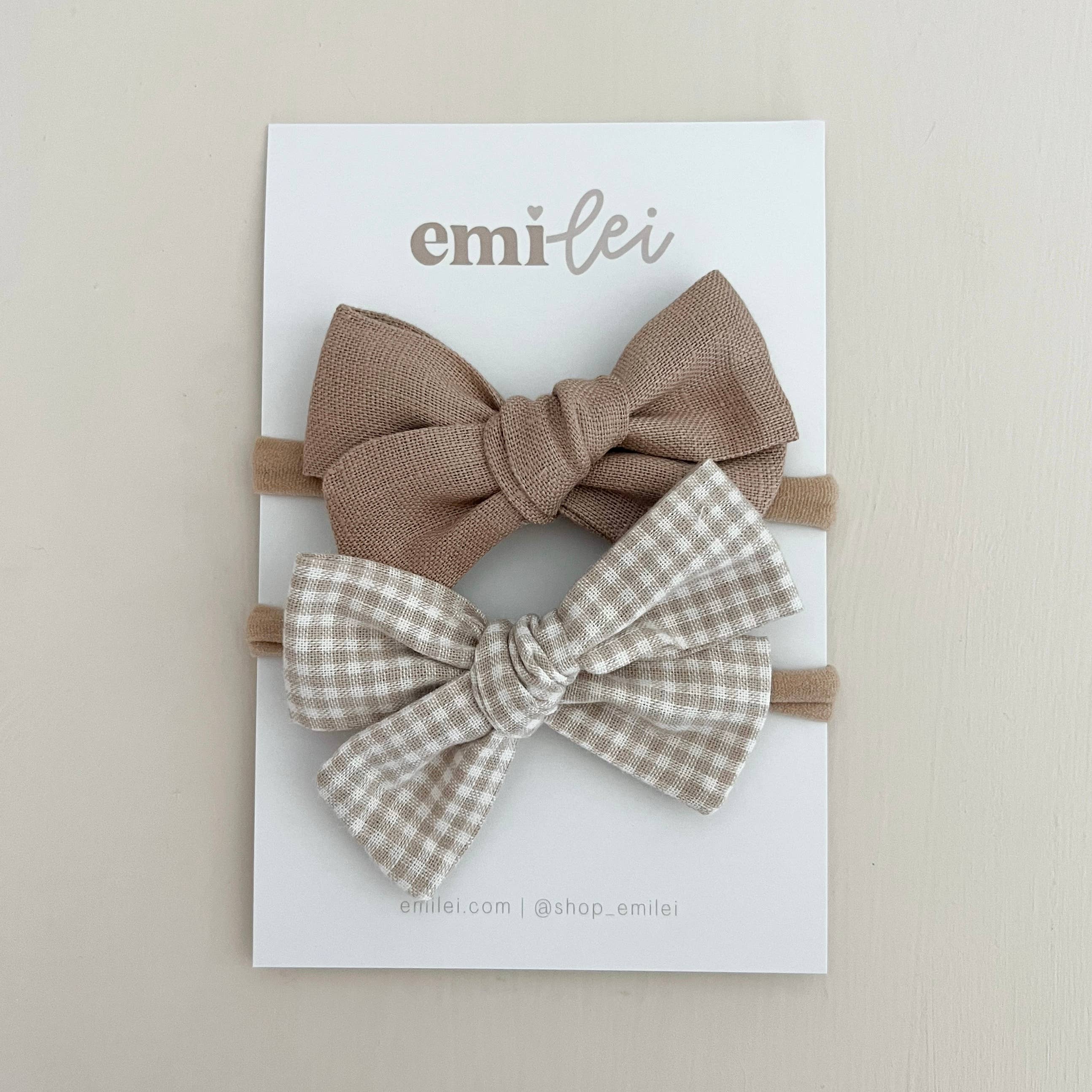 Nylon Stretchy Bow Headband Set