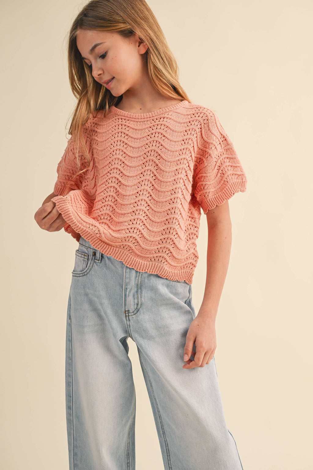 TWEEN GIRLS CROCHET TOP