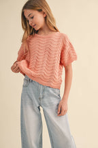 TWEEN GIRLS CROCHET TOP
