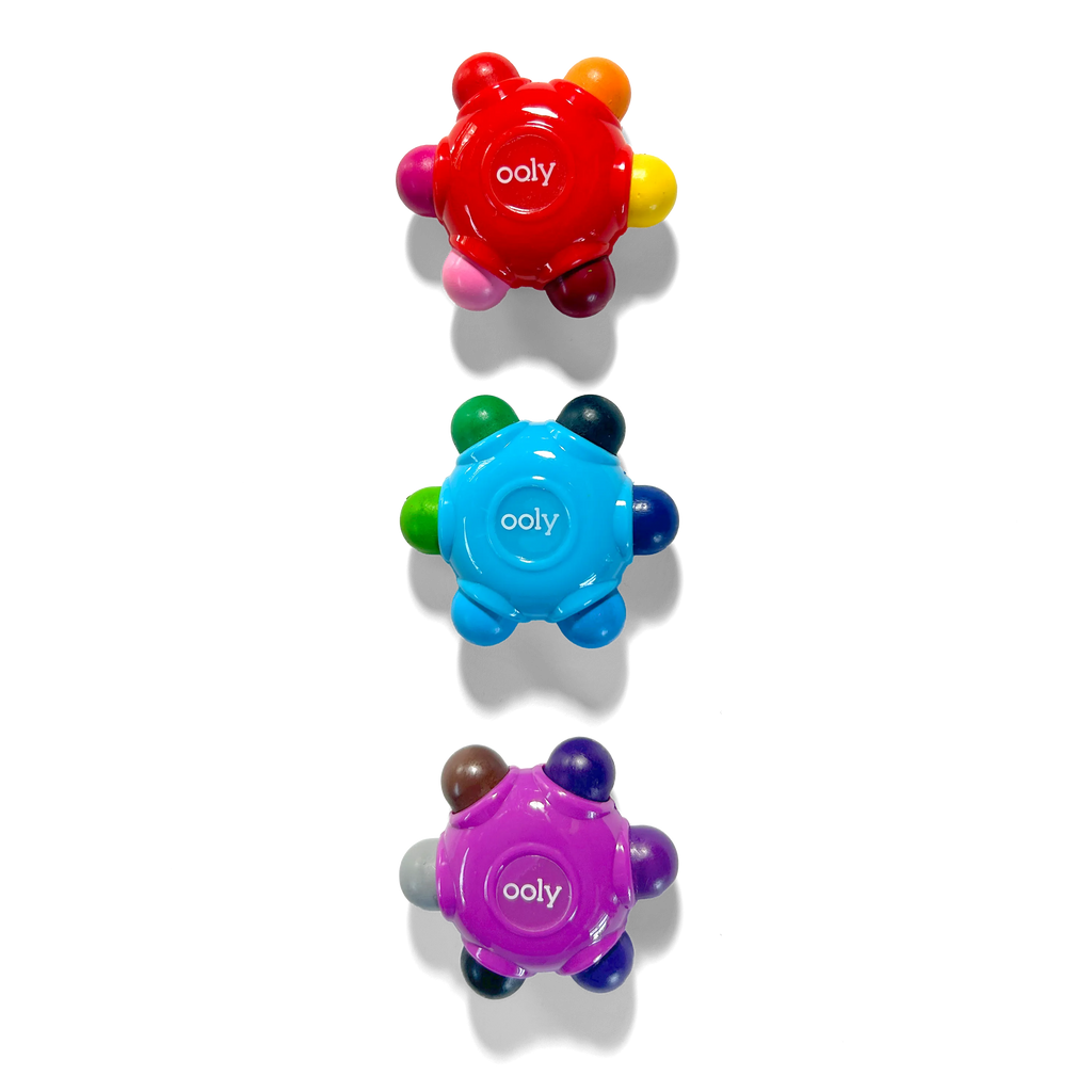 Color Burst: Grip Crayons (Set of 3 / 18 Classic Colors)