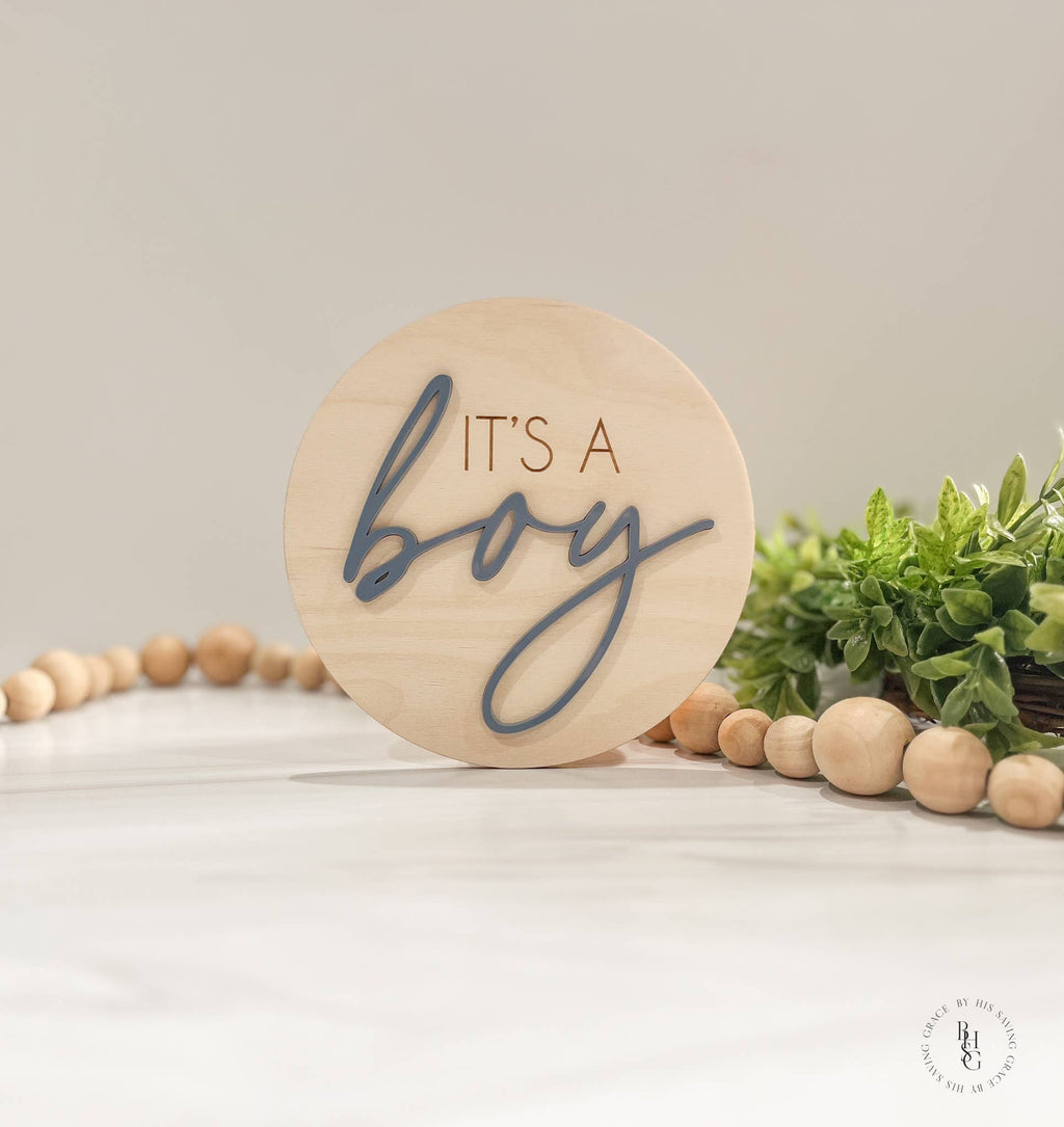 It's A Boy | It's A Girl Announcement Sign