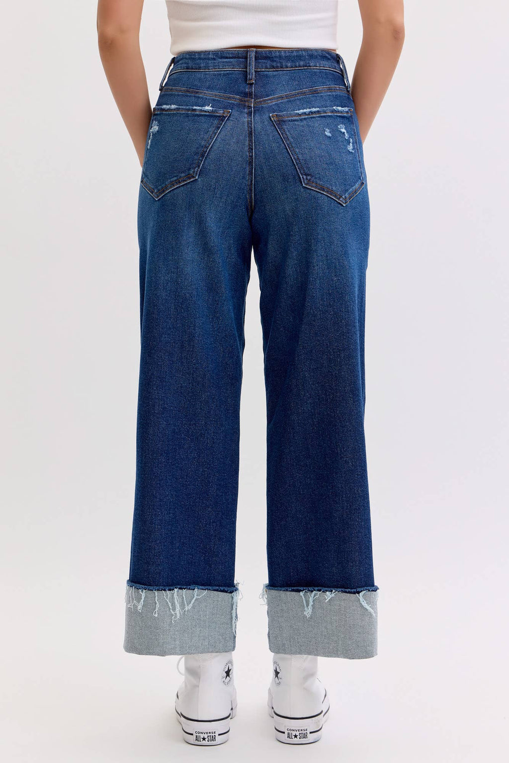 High Rise Crop Wise Leg With Cuff