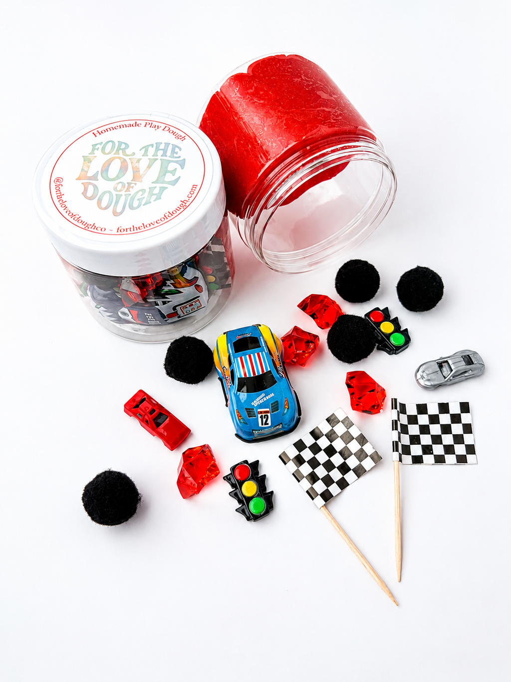 Race Car Sensory Dough Mini Jar