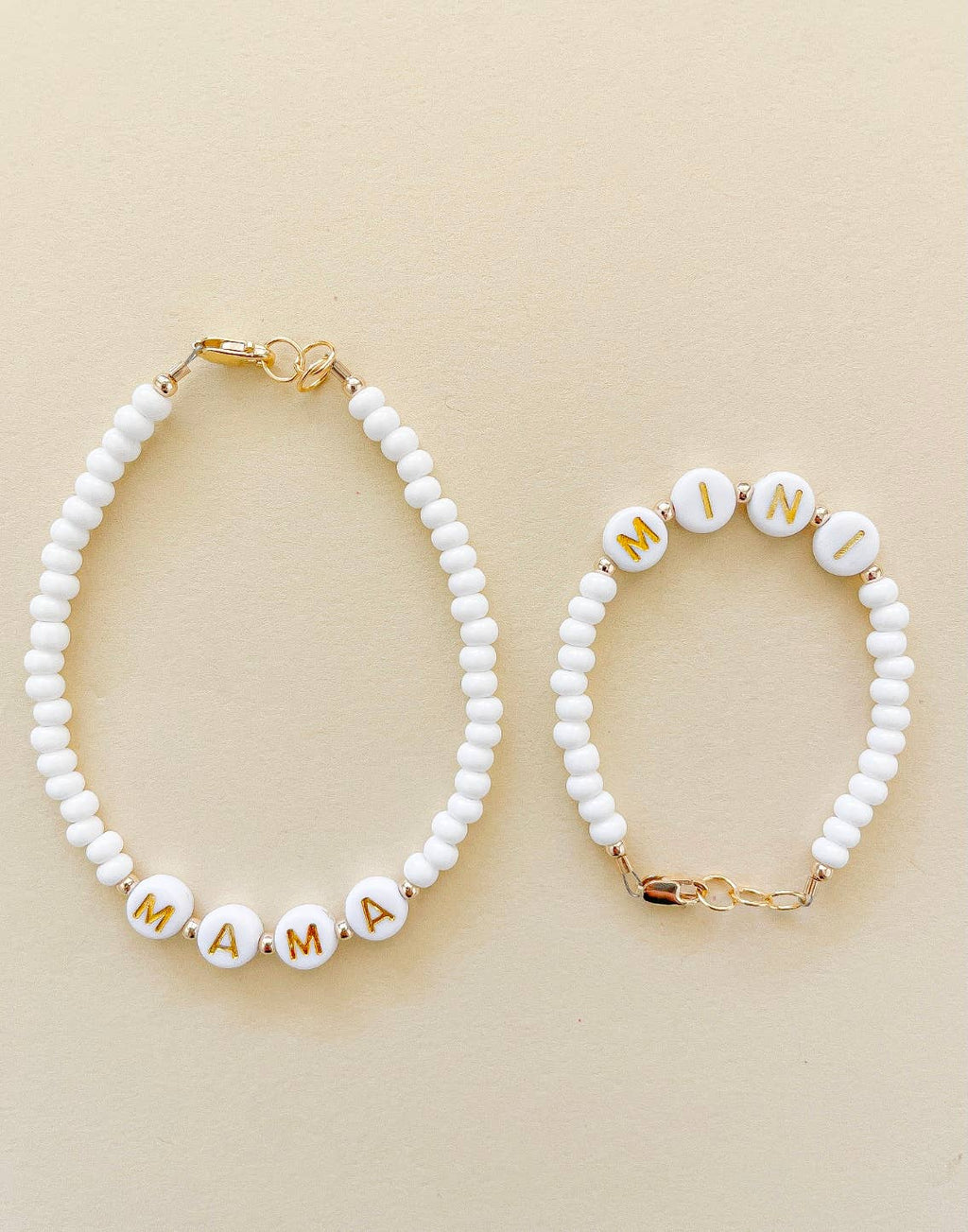 14k gold filled Mama and mini bracelets