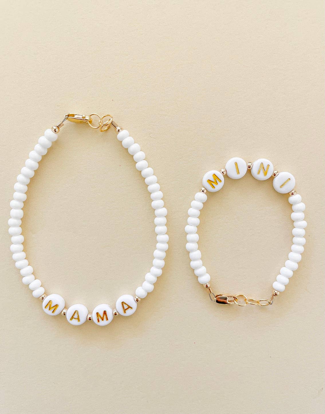 14k gold filled Mama and mini bracelets