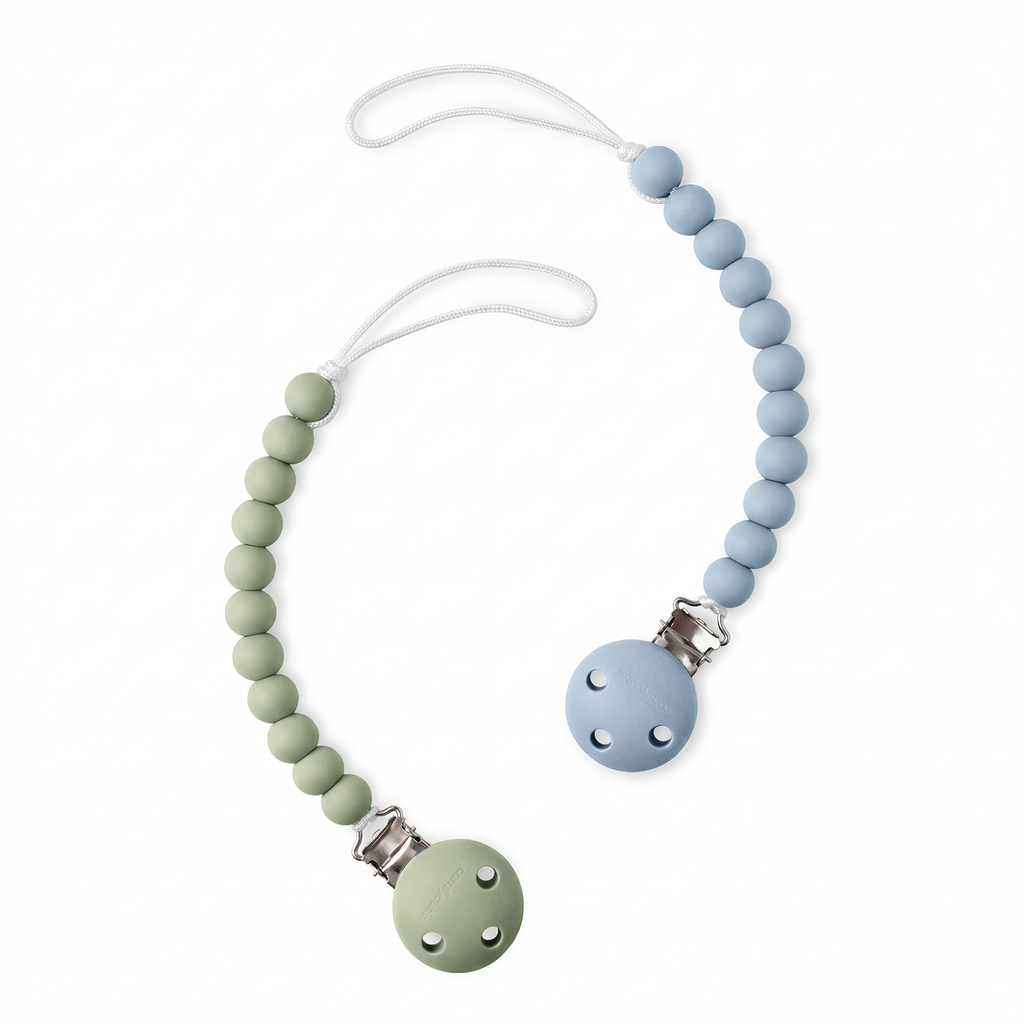 Baby Pacifier Clips, 100% Food Grade Silicone by Comfy Cubs