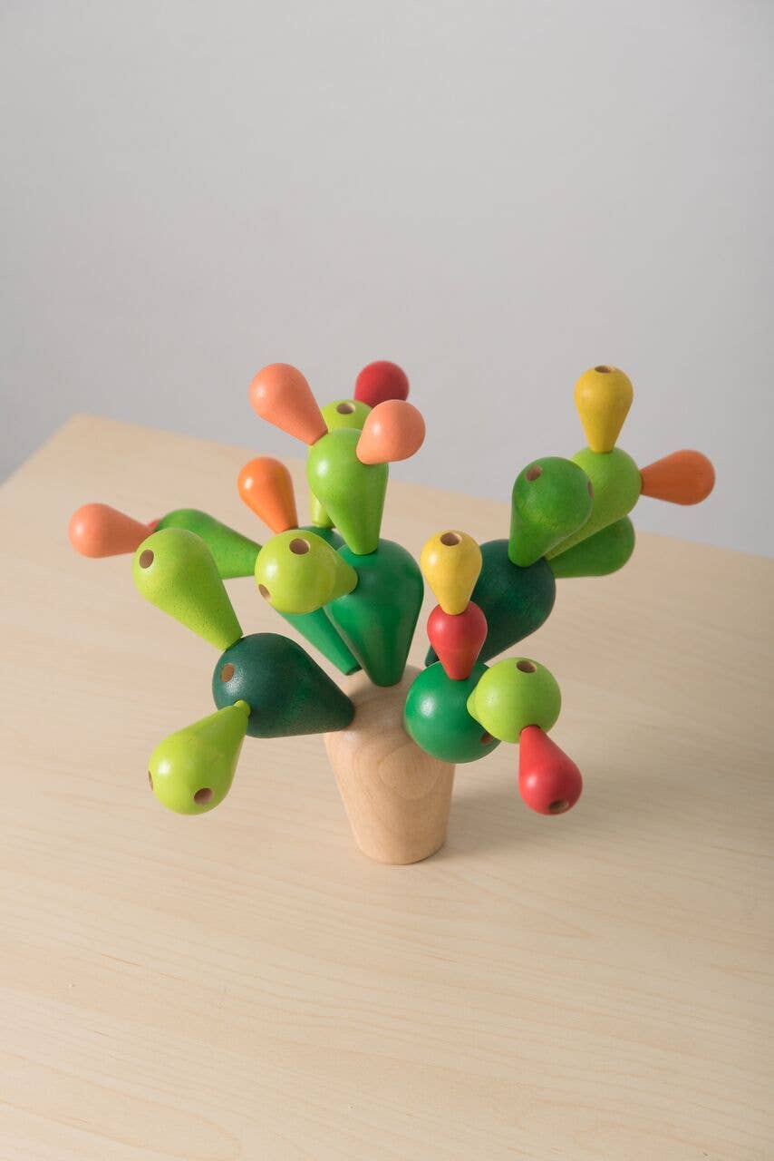 Balancing Cactus Wooden Toy
