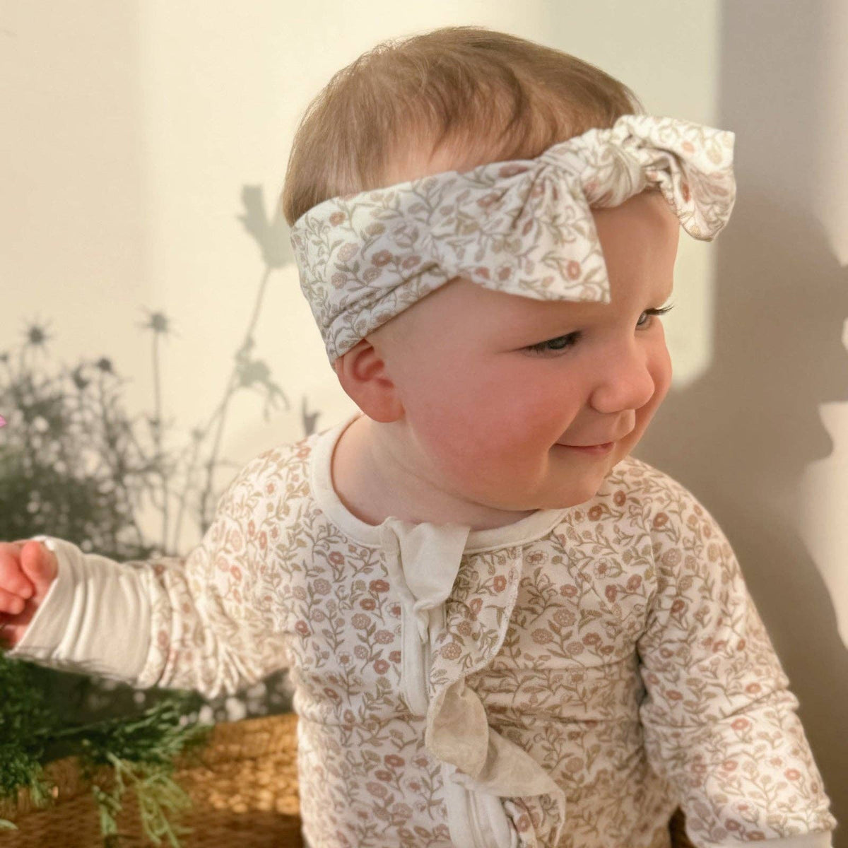 Peek-A-Poo Bamboo Zipper Pajama in Wildflower