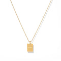 Waterproof Gold Mama Tag Pendant Necklace