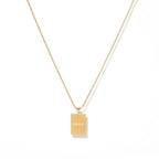 Waterproof Gold Mama Tag Pendant Necklace