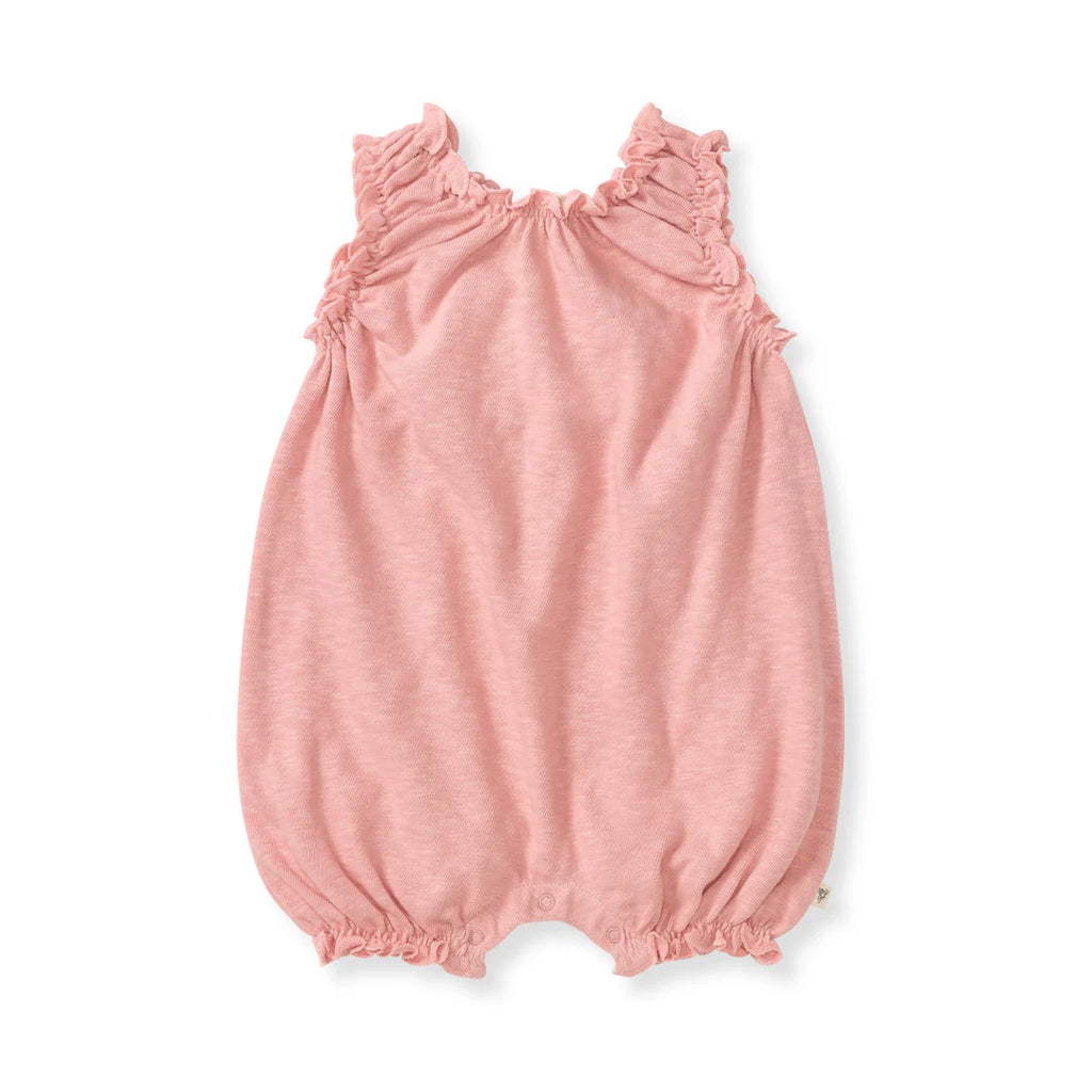CHUNKY SLUB PINK ROMPER