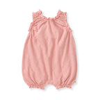 CHUNKY SLUB PINK ROMPER