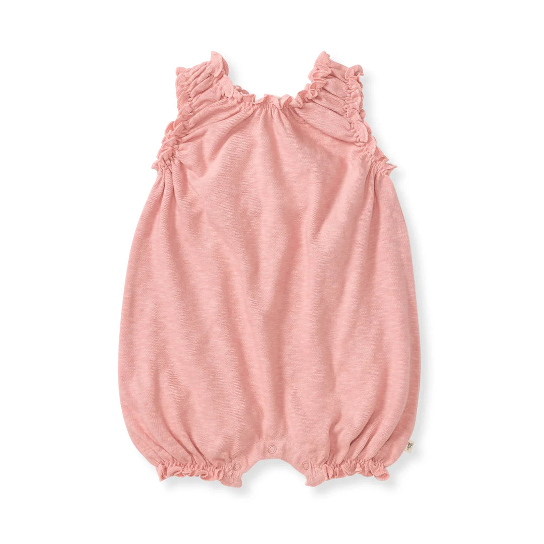 CHUNKY SLUB PINK ROMPER