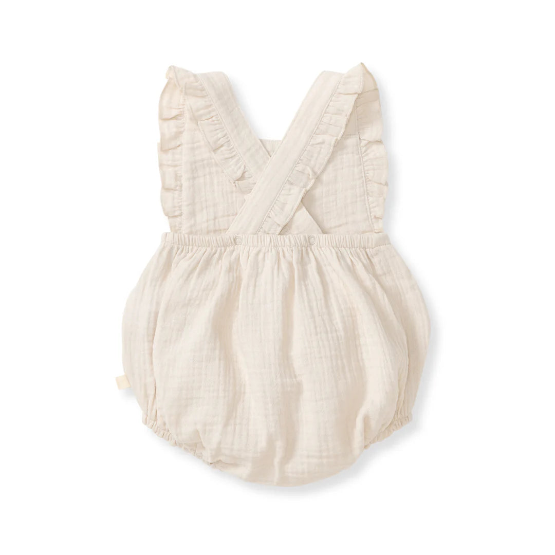 CRINKLE MUSLIN BUBBLE ROMPER
