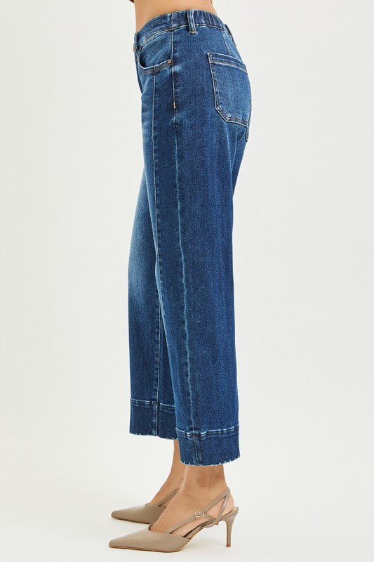 Slouchy cropped barrel jeans
