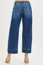Slouchy cropped barrel jeans