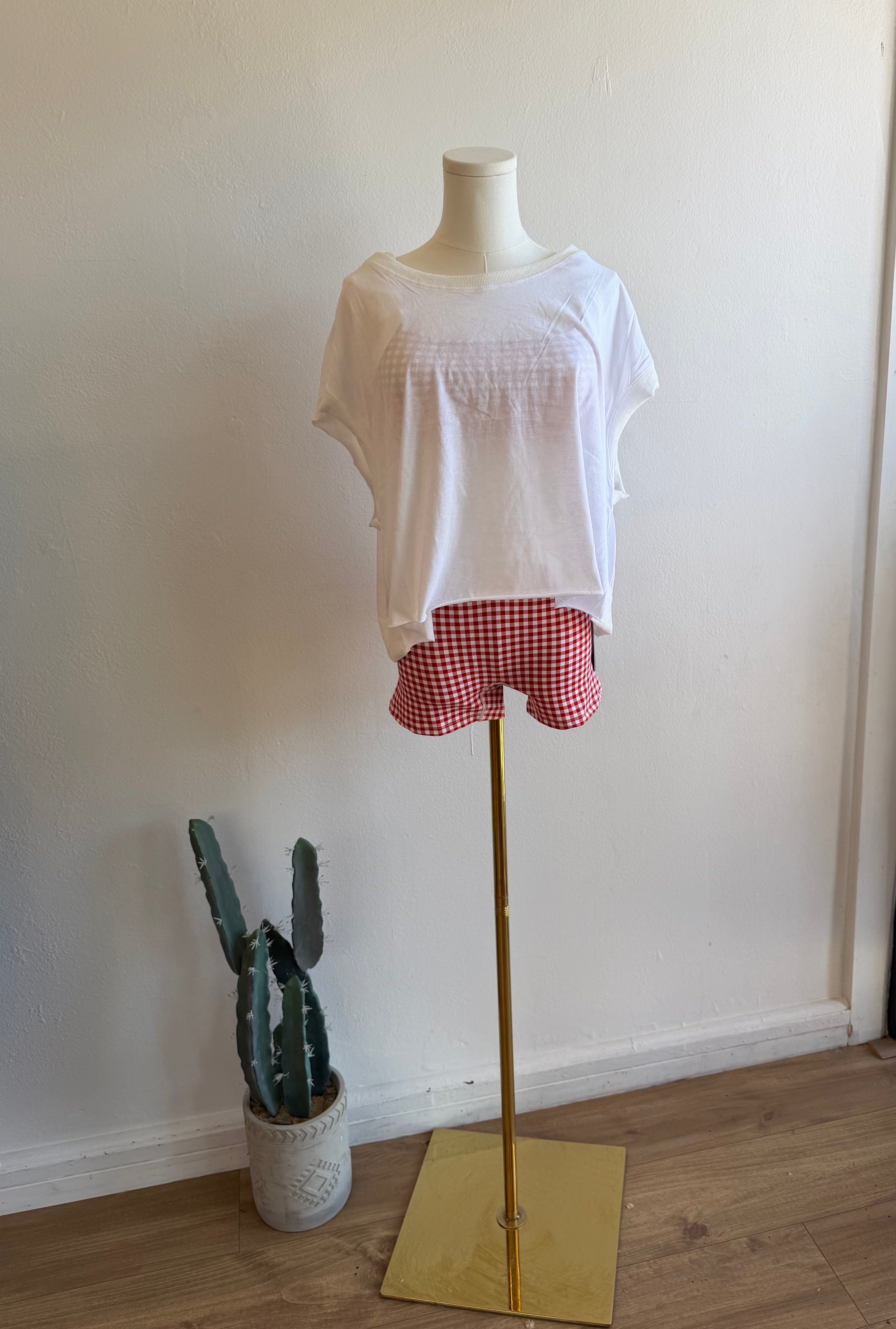 Boxy Crew Neck Top