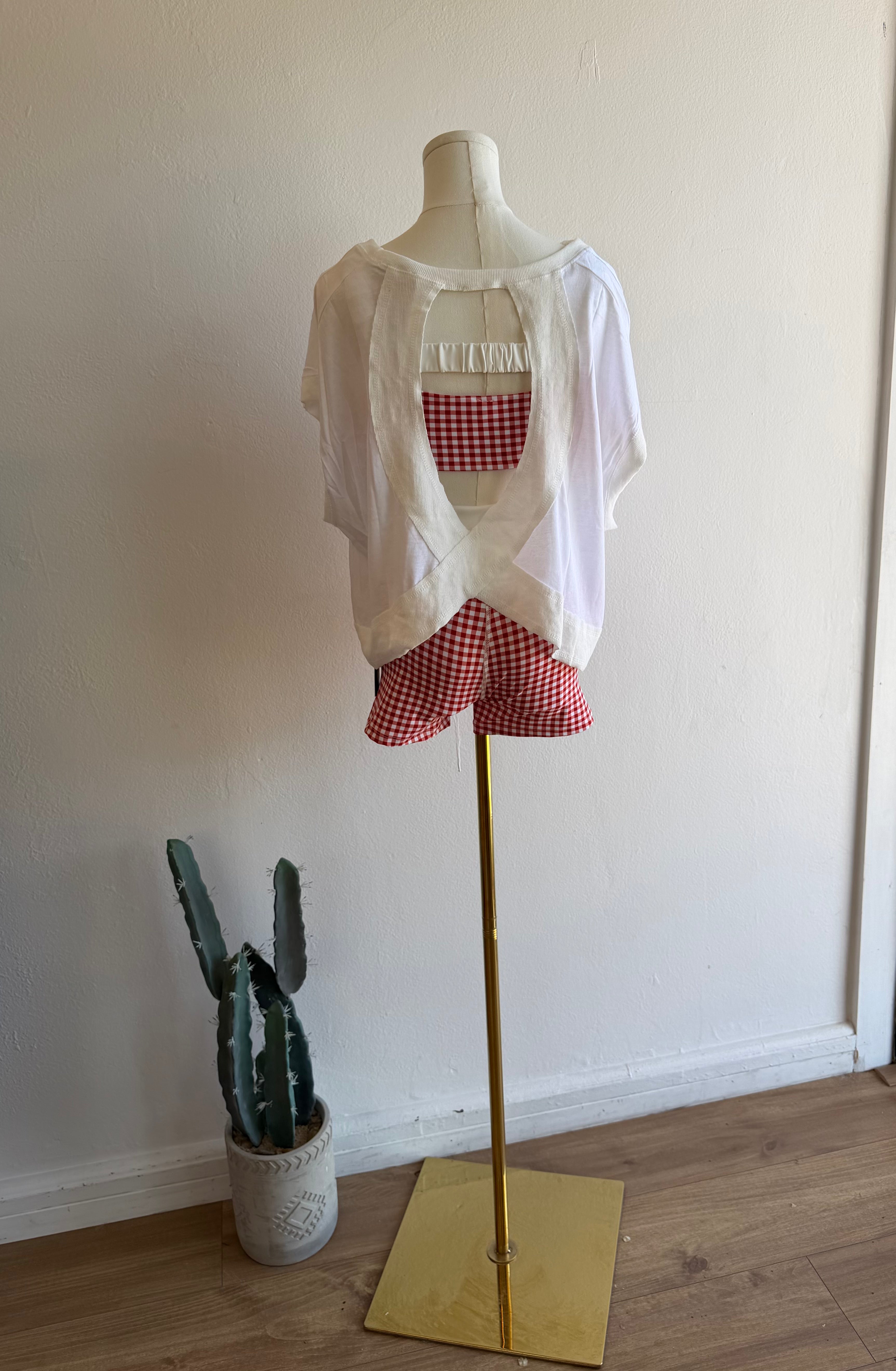 Boxy Crew Neck Top