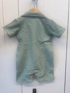 textured knit baby boy romper