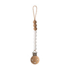 Silicone Pacifier Clip | Eva White