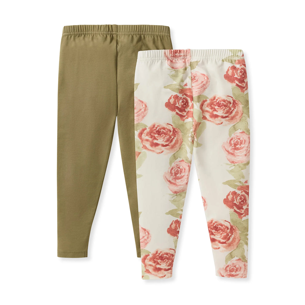 autumn rose organic girl leggings (2 pack)