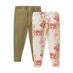 autumn rose organic girl leggings (2 pack)