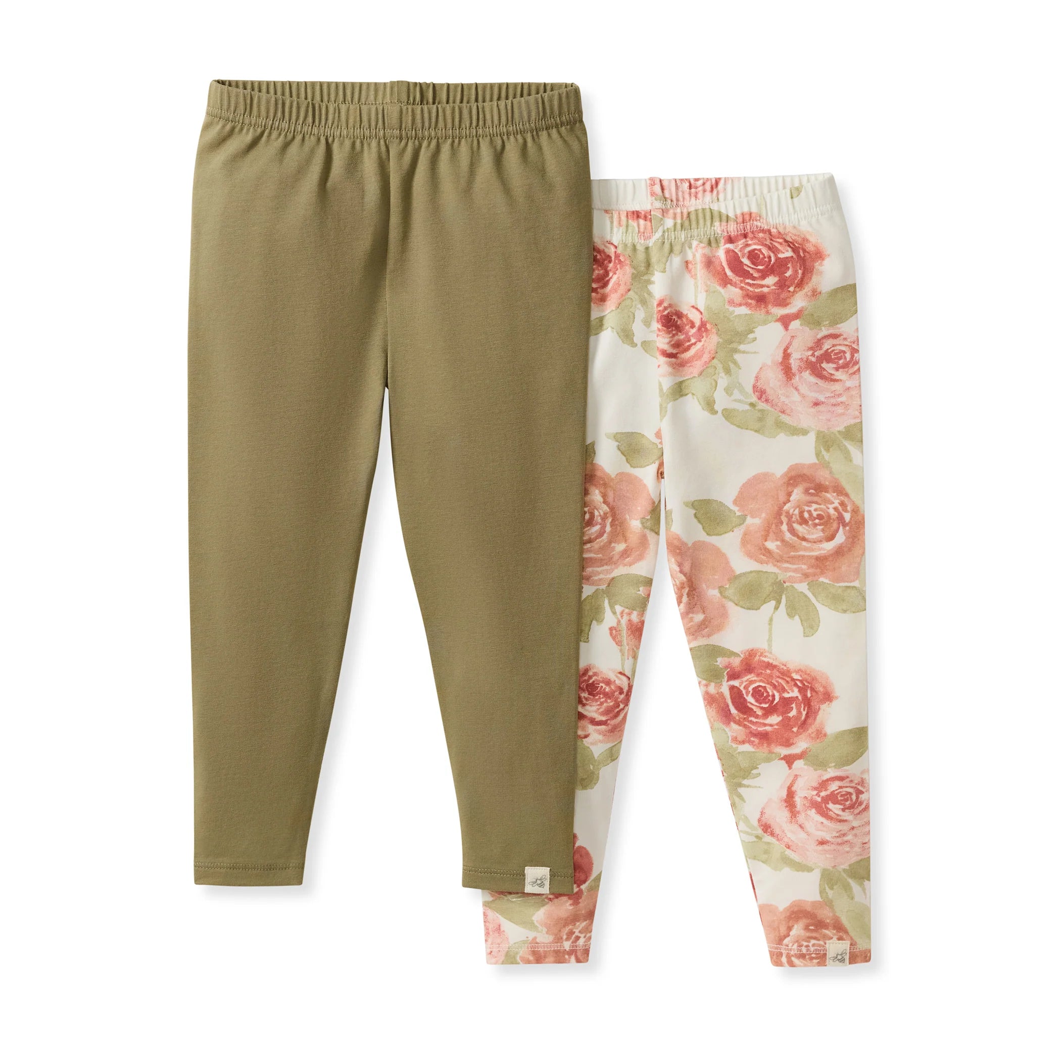 autumn rose organic girl leggings (2 pack)