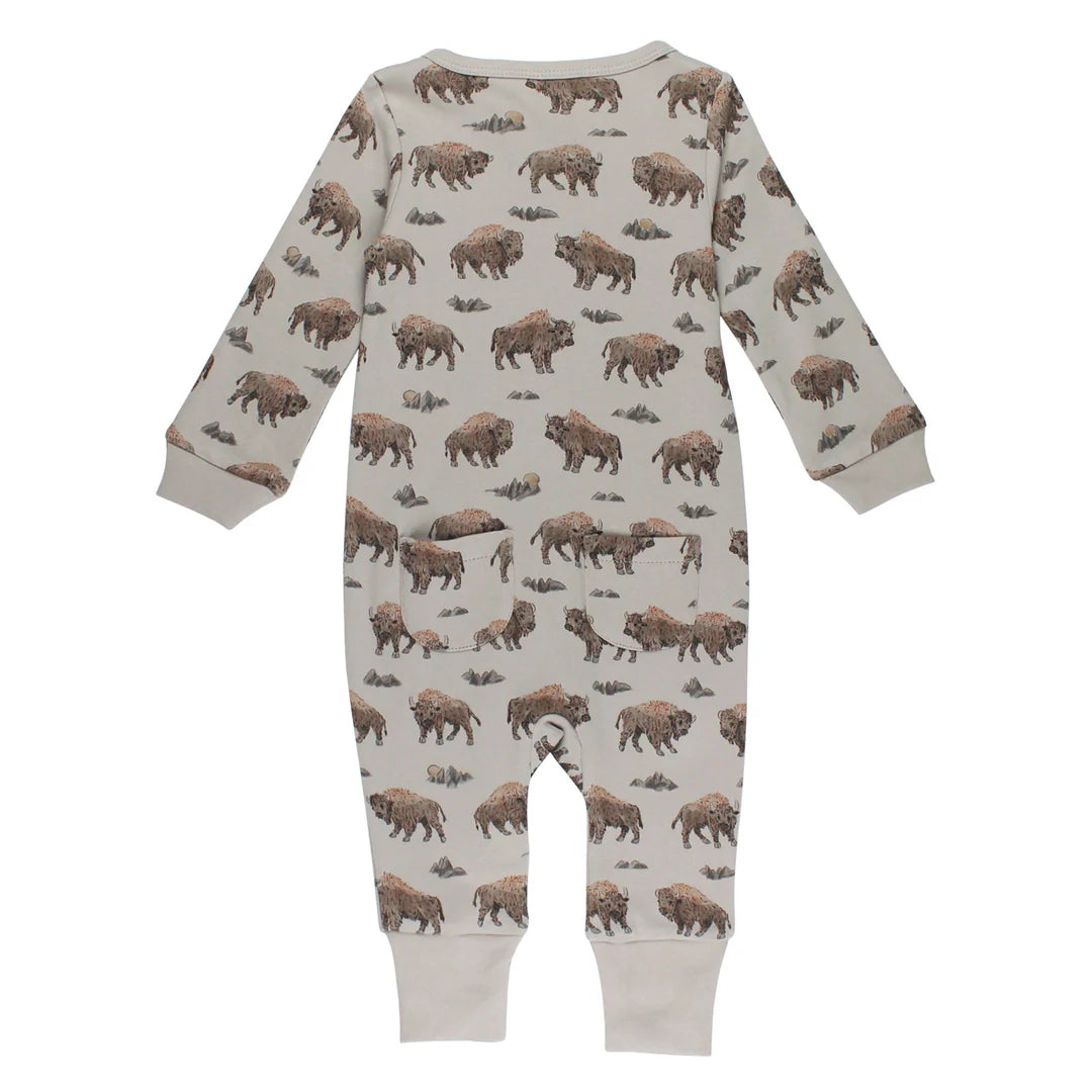 Bison | Organic Zipper Romper
