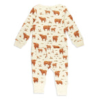 Highland Cow | Organic Zipper Romper