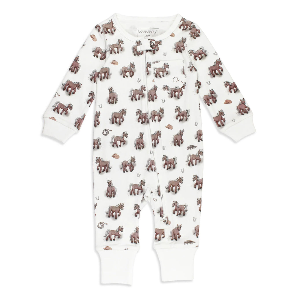 Little Lasso | Organic Zipper Romper