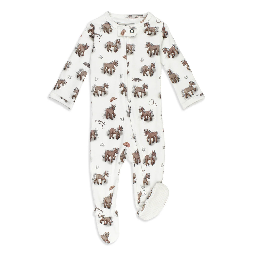 Little Lasso | Organic Zipper Footie