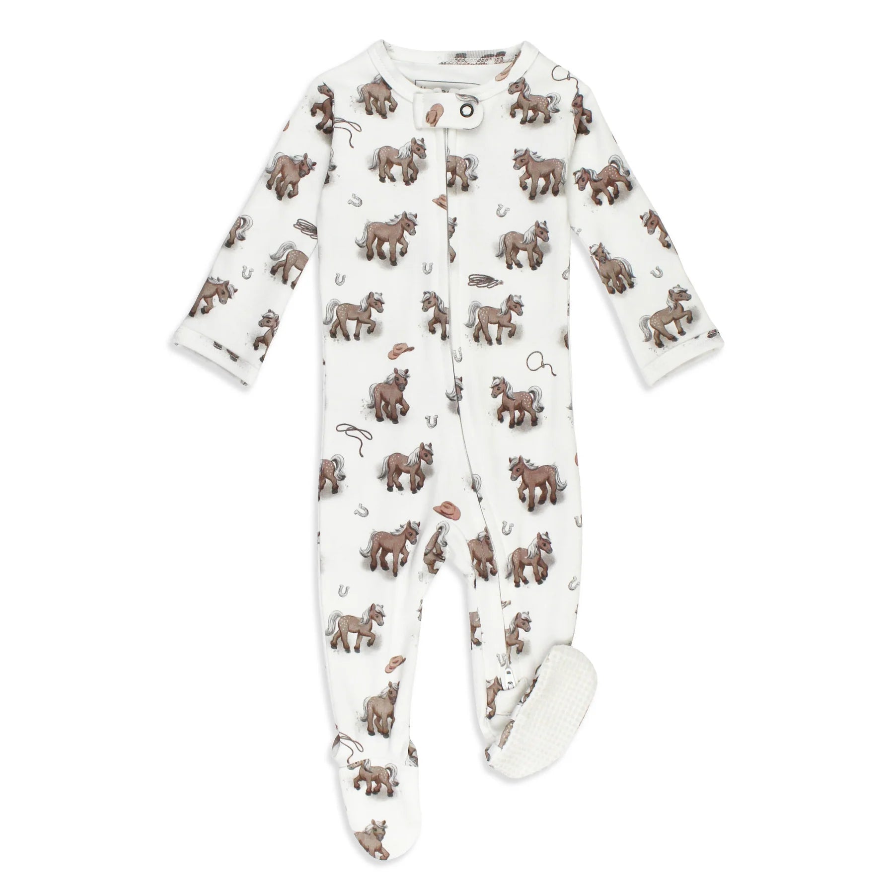 Little Lasso | Organic Zipper Footie