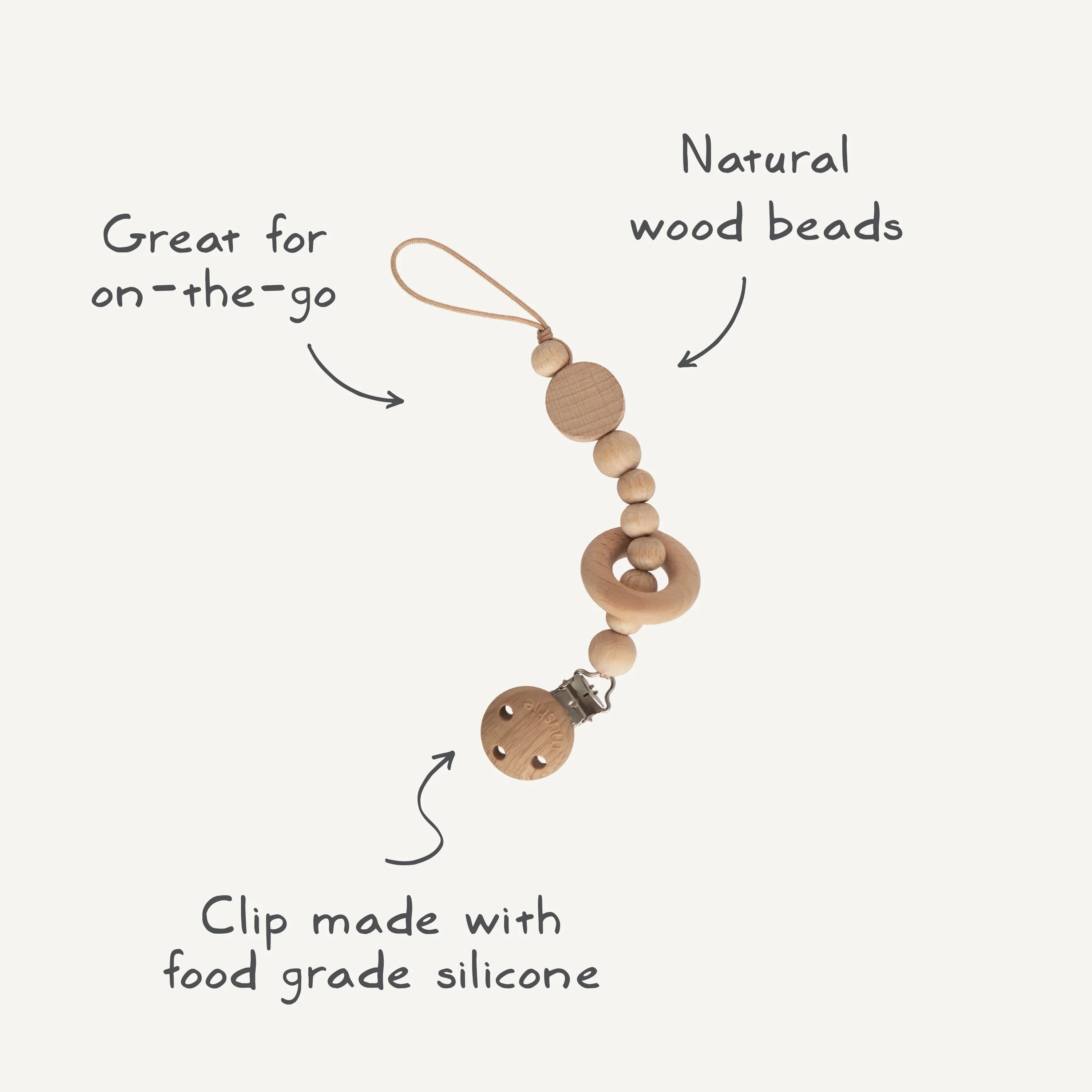 Silicone Pacifier Clip (multiple styles)