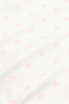 Pointelle Zippered Footie in Sweet Pink Bow (Kyte Baby)