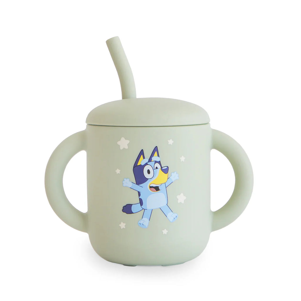 Bluey X Mushie Silicone Training Cup + Straw