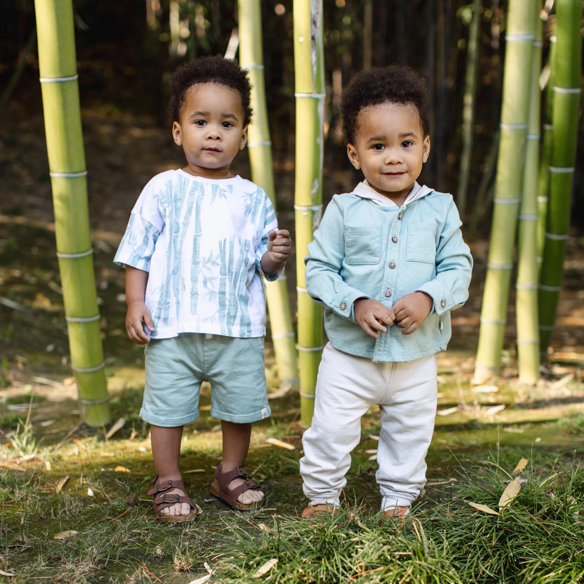 bamboo forest tee & shorts set