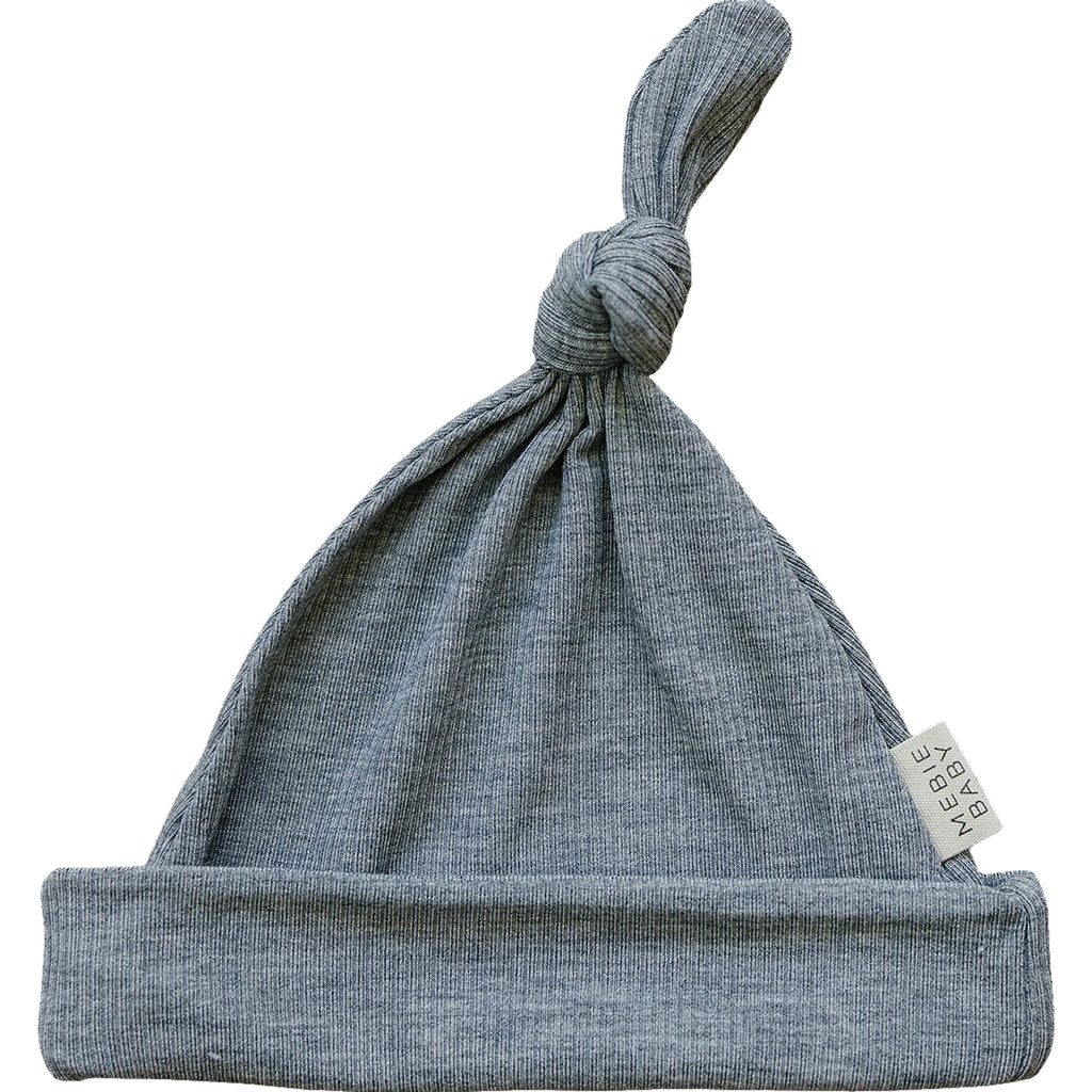 Ribbed Bamboo Newborn Knot Hat