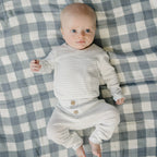 Stripe Pointelle Layette Set