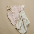 Stripe Pointelle Layette Set