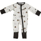 Ducks Ribbed Bamboo Zipper