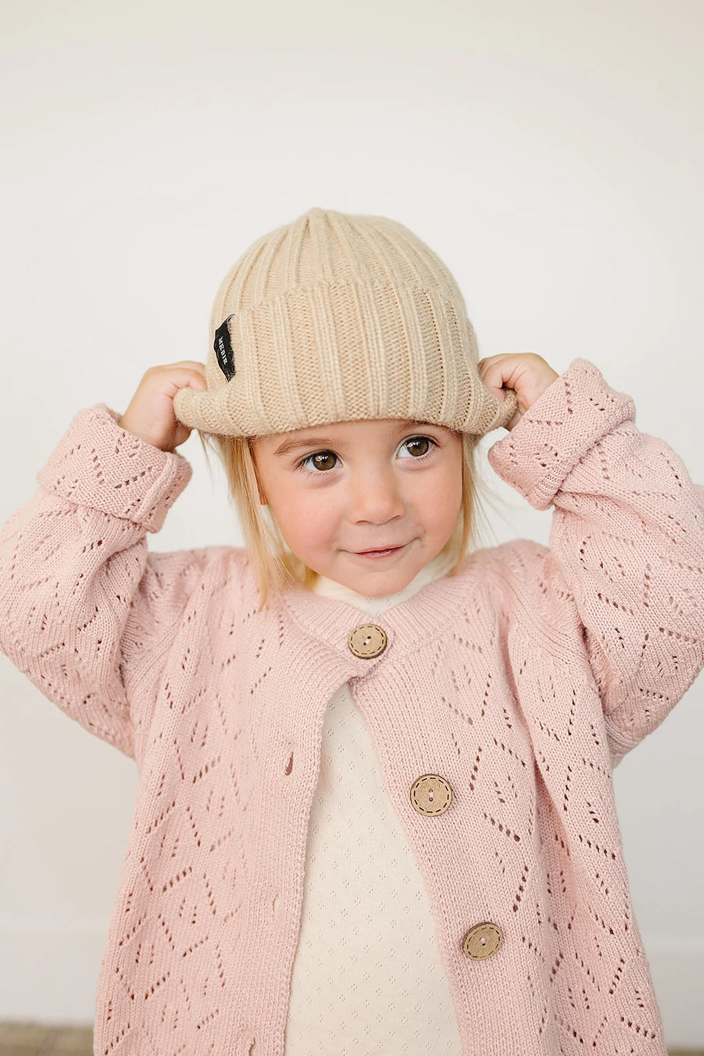 Tan Chunky Knit Beanie