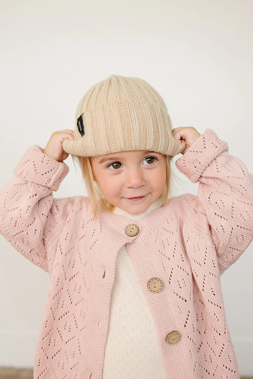 Tan Chunky Knit Beanie
