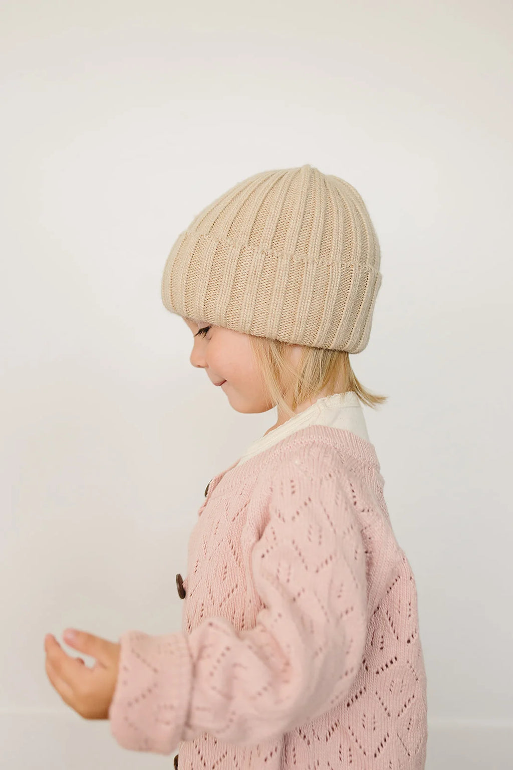 Tan Chunky Knit Beanie