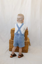 Stripe Short Overalls
