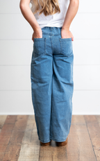Medium Wash Wide Leg Jean