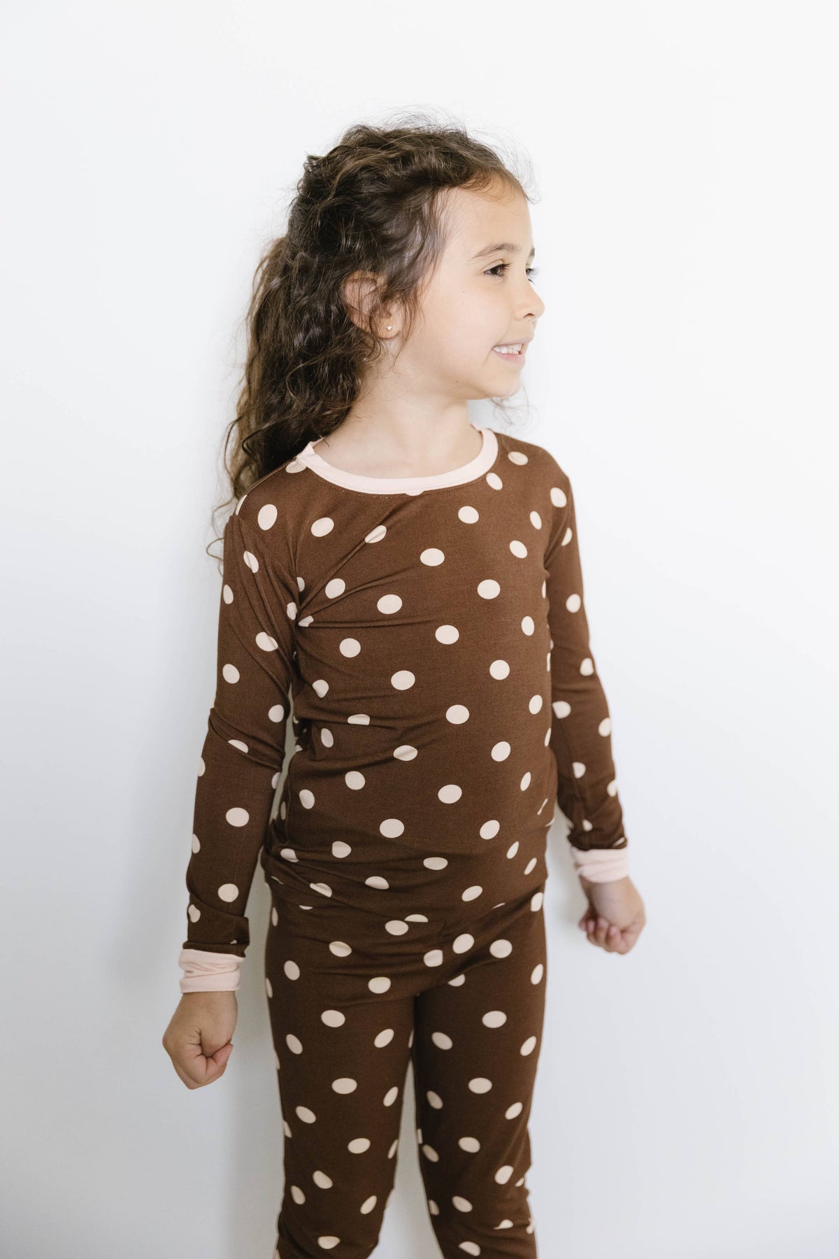 Espresso Polkadot Bamboo Set