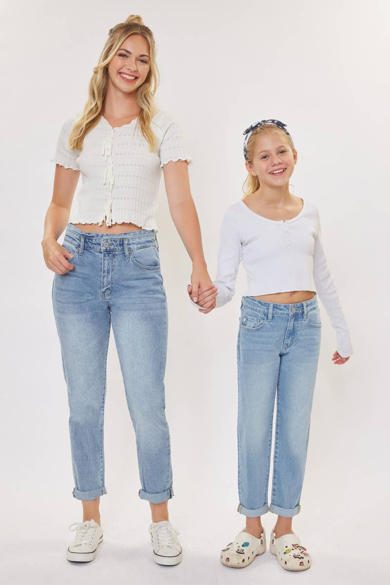 GIRLS MINI MOM JEANS